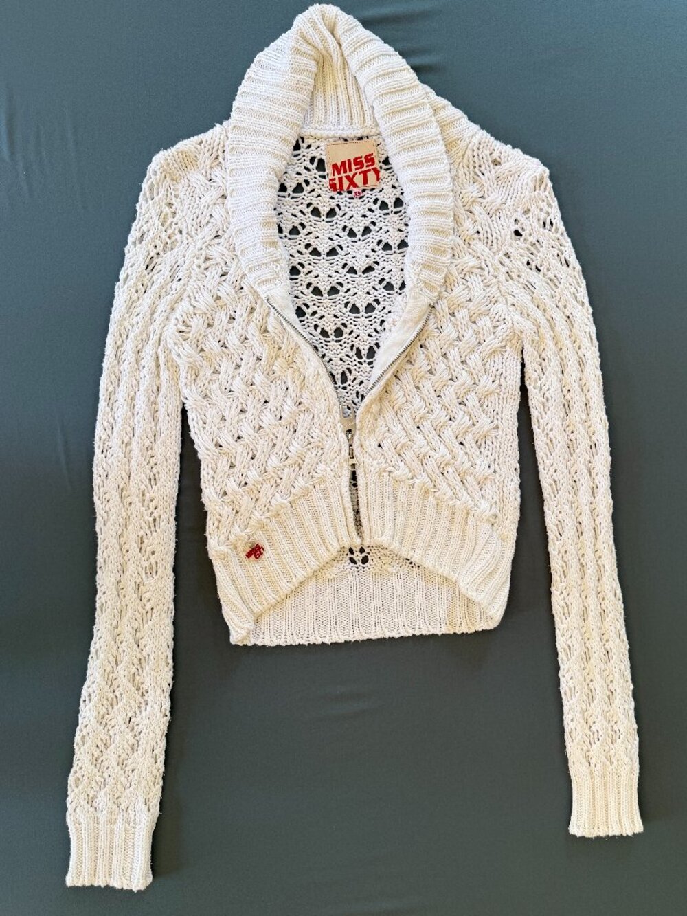 Miss Sixty white crop sweater XS